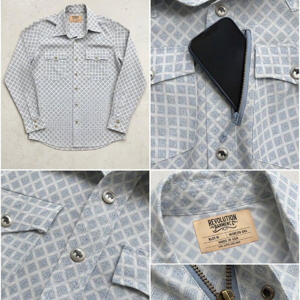 Revolution Apparel Co. Burkburnette Hail Storm Bison Pearl Snap
