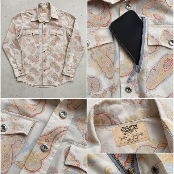 Revolution Apparel Co. Faded Rebel Bison Pearl Snap