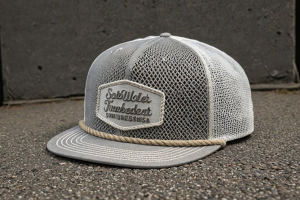 SaltWater Troubadour Barron Cutoff Vintage Rope Full Mesh Trucker
