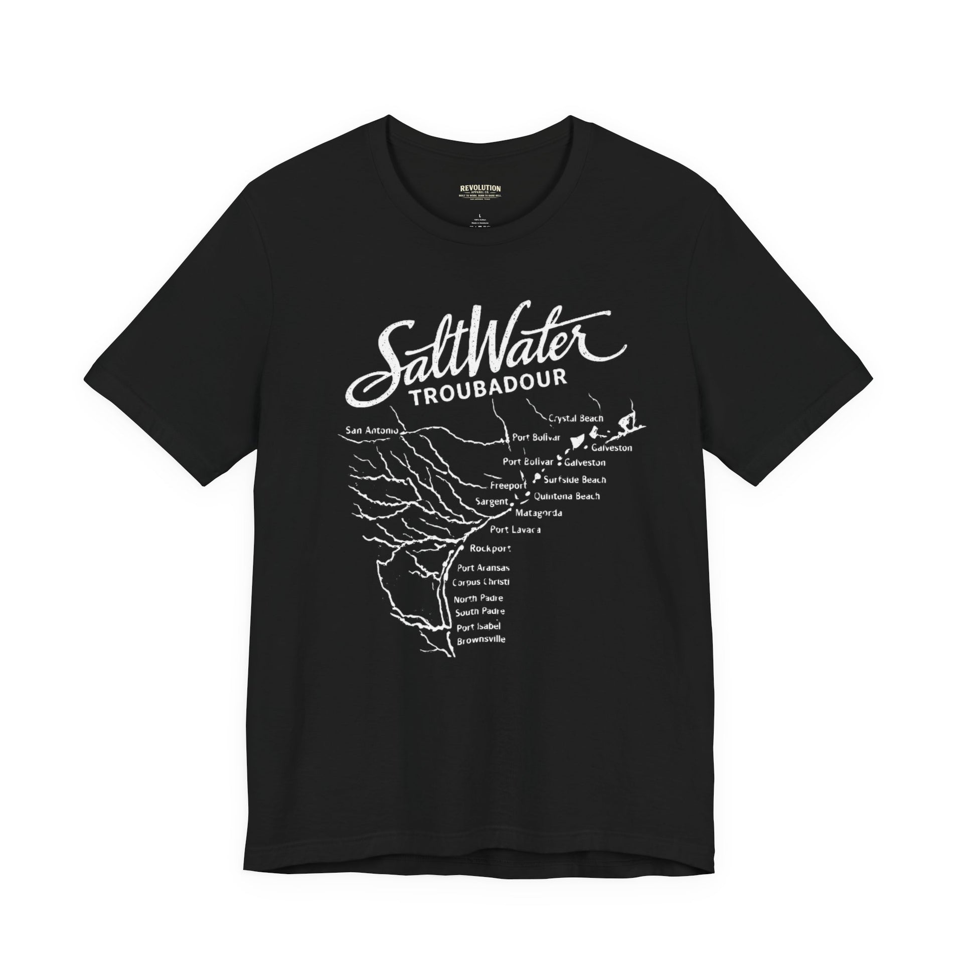 SaltWater Troubadour Texas Coastline UltraSoft Tee | Gulf‑Born Performance Comfort
