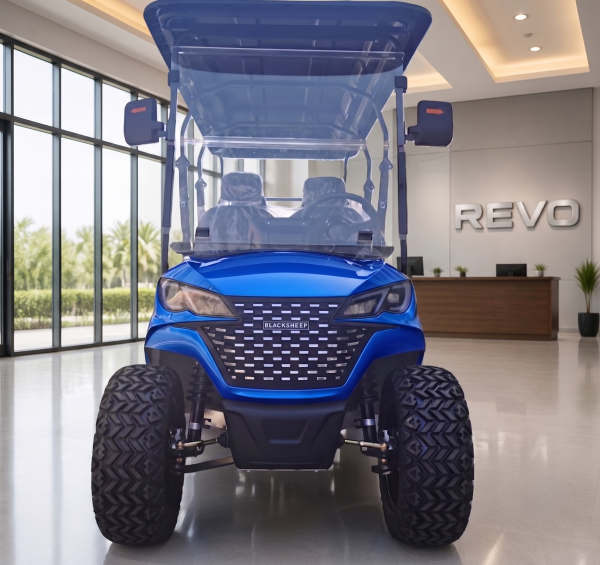 REVO F6 6-Seater Electric Golf Cart — Blue
