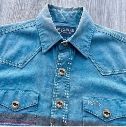 Dustline Serape Bison Pearl Snap — Detail 3