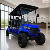 REVO F6 6-Seater Electric Golf Cart — Blue