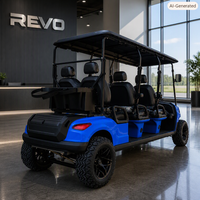 REVO F6 6-Seater Electric Golf Cart — Blue
