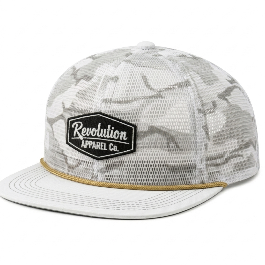 Revolution Apparel Co. Arhopolis Ranch Vintage Rope Full Mesh Trucker - Asset Frame Specification