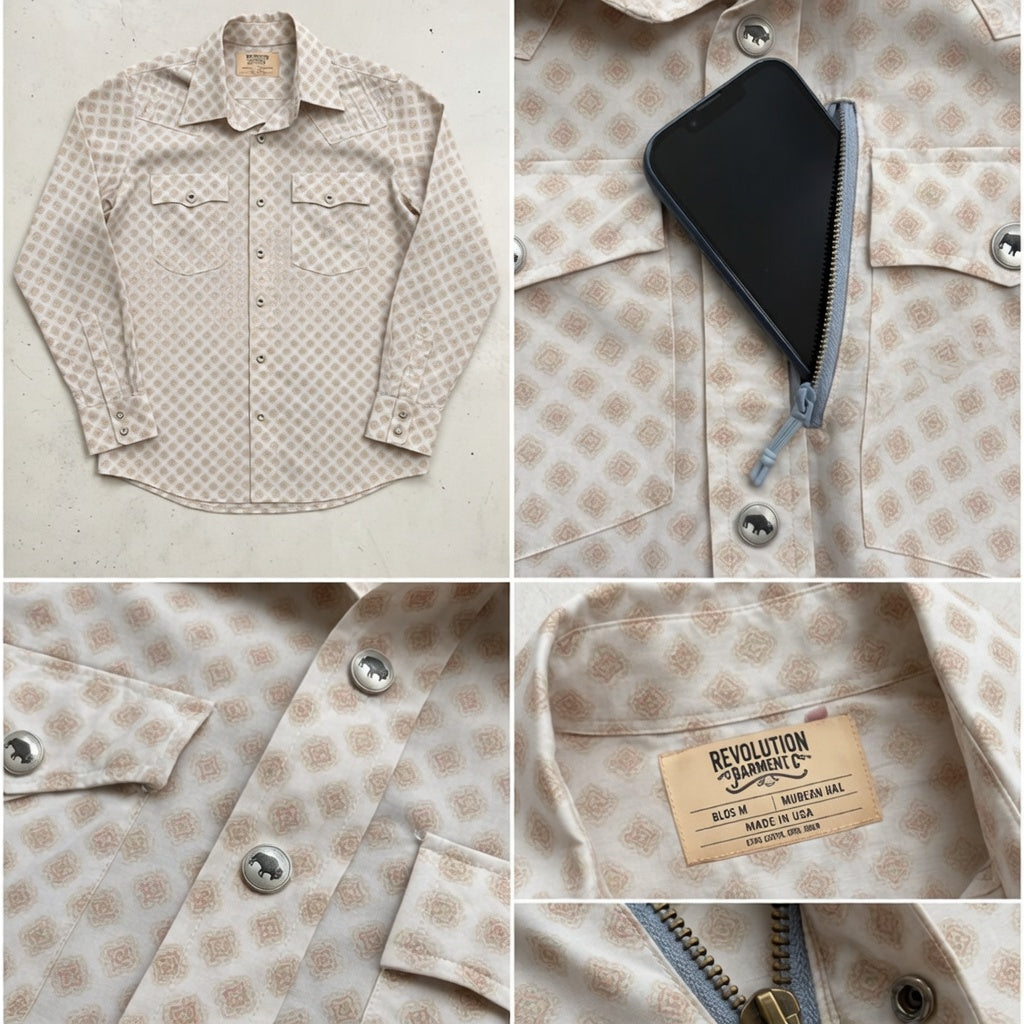 Revolution Apparel Co. Big Sandy Bison Pearl Snap - Asset Frame Specification