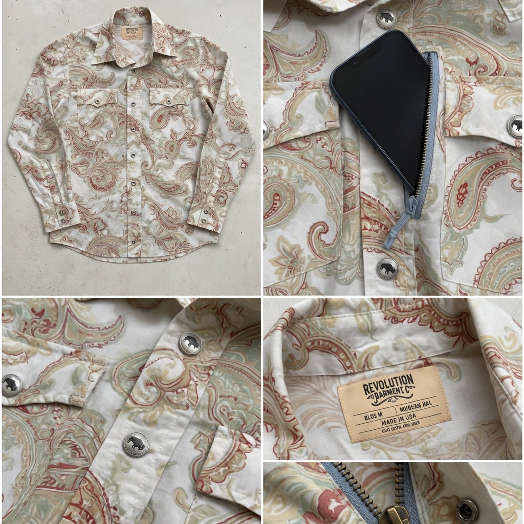 Revolution Apparel Co. Texas Hall Of Fame Bison Pearl Snap - Asset Frame Specification
