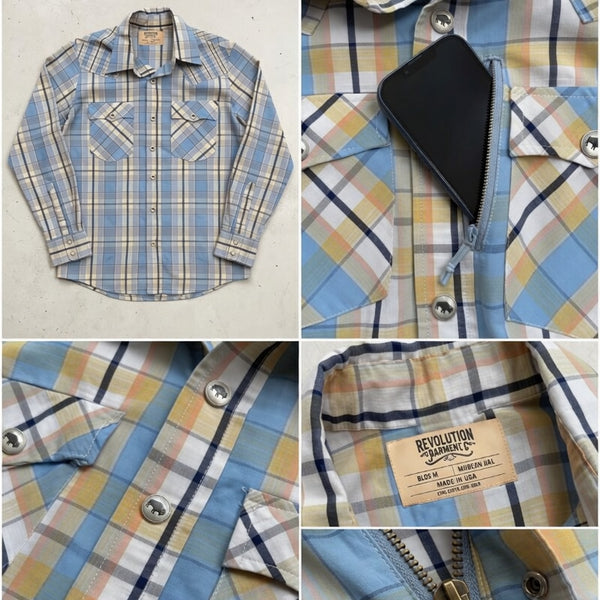 Revolution Apparel Co. White Shadow Bison Pearl Snap