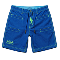 SaltWater Troubadour RipStop Performance Fishing Shorts Blue Denim S Thumbnail Asset Frame 1