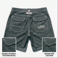 SaltWater Troubadour RipStop Performance Fishing Shorts Blue Denim S Thumbnail Asset Frame 12