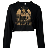 Vandal & Velvet – Dangerous Beauty UltraSoft Crop Tee Thumbnail Asset Frame 3