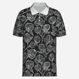 Revolution Apparel Co. "Cotton Was High" Vintage Pearl Snap Polo- Black/White